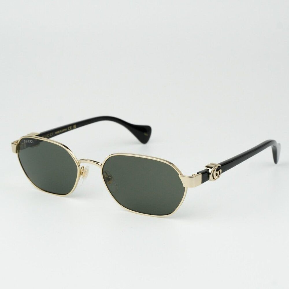 NEW Gucci GG1593S 001 Gold Grey Geometric Unisex Sunglasses GG 1593S